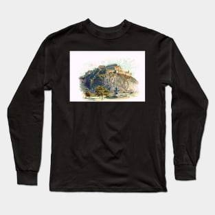 Edinburgh castle & rock circa 1900 Long Sleeve T-Shirt